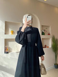 Solid Color Muslim Women's Clothing Dress