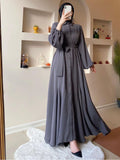 Solid Color Muslim Women's Clothing Dress