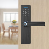 Advanced Fingerprint Smart Lock for Wooden Doors – Key, Card, Password & App Access