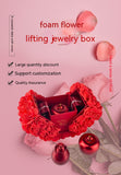 Valentine's Day Gift, Soap Rose Gift Box, Crystal Pendant Necklace Eternal Flower Jewelry Box Set