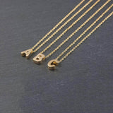 Tiny Initials Necklace for Women – English Letters Pendant Choker