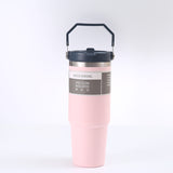 Portable Car Cup, Stainless Steel Travel Sports Water Bottle with Handle Cover, Coffee Tumbler Cup