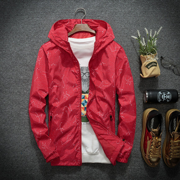 Plus-size, Men's or Students' Hooded Jacket