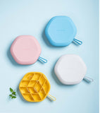 Silicone 12 Cavity Hexagon, 3D Ice Mold, DIY Popsicle Mould, Ice Cream Maker Storage Box