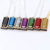 Harmonica Style, Copper-plated Necklace