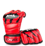 BRONJEE Solid Color, Half Finger, Boxing Gloves