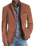 Men's Solid Color Denim Jacket – Casual, Elegant, and Classic Formal Coat
