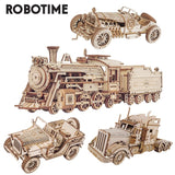 Robotime 3D Wooden Prime Steam Express Model, DIY Kit Puzzle Toy
