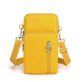Solid Color Mobile Phone Bag, Female Messenger Crossbody Shoulder Arm Bags