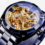 Golden Waterproof Men's Fashion, Casual Automatic Mechanical Watch