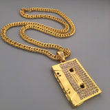 Tape Microphone Pendant Necklace