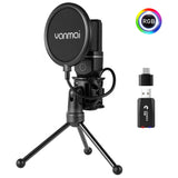 RGB Wireless Desktop Noise Reduction Game Microphone