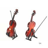 Mini musical instrument model sculpture wooden violin