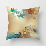 Nordic Watercolor Gold Foil Texture Printing Pillowcase or Cover