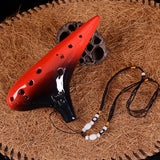 Red Alto Twelve Hole, Porcelain Flute