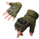 Tactical Half Finger Gloves for Men, Military Army Riding Gym Gloves with Rubber Knuckle Protection