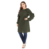 Muslim Long Sleeves Round Neck Mother's or Wife's Dress