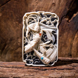 Horns Inlaid with Ox, Symbolic Bone Carving Art