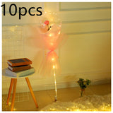 LED Luminous Balloon Rose Bouquet, Transparent Bobo Ball Rose