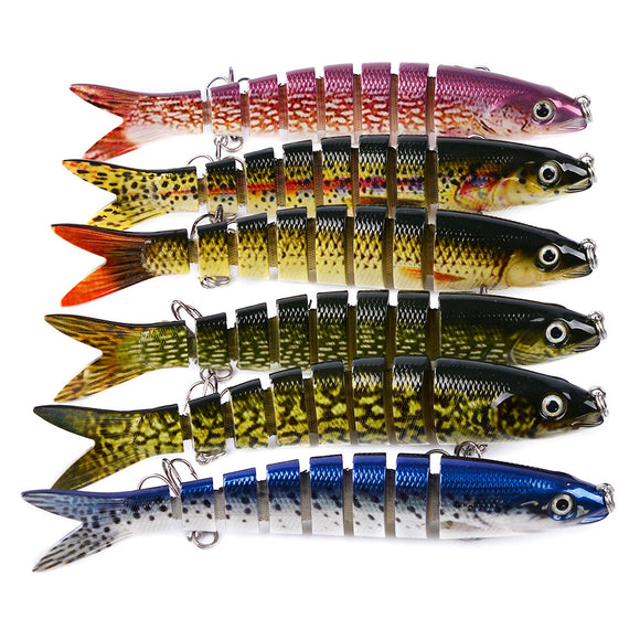 Pike Fishing Lures, Artificial Multi Jointed Sections, Hard Bait Trolling Pike Carp Fishing Tools