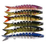 Pike Fishing Lures, Artificial Multi Jointed Sections, Hard Bait Trolling Pike Carp Fishing Tools