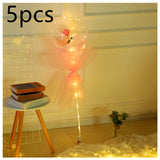 LED Luminous Balloon Rose Bouquet, Transparent Bobo Ball Rose