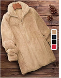 Fleece-lined Outdoor Coat, Double-sided Winter Jacket