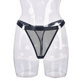 Fishnet Low Waist, Adjustable Pant Belt, T-back Shorts, Women's Fashion