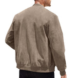 Men's Suede Solid Color, Casual Retro Jacket