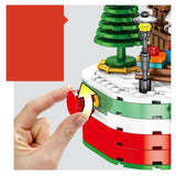 Revolving Christmas House, Assembled Building Blocks