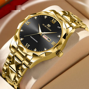 Men's Business Style Tungsten Steel, Waterproof Quartz Watch