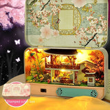 Handmade Model Toy, DIY Iron Box with Light Doll House