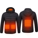Heated Jacket Coat, USB Electric Cotton Pullover, Thermal Clothing Heating Vest, Men's Clothes for Winters