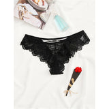 Sexy Ladies' Lace Flower Panties Thong