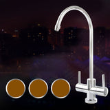 Large Curved Kitchen Faucet – Hot & Cold Mixer Tap with Dual Inlet (Universal Sink Faucet Design)
