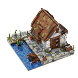 Seaside Home with Pool, Building Blocks Model, Assembling Toys