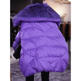 Fashion All-matching Fur Collar Cotton-padded Coat, Warm Quilted Jacket