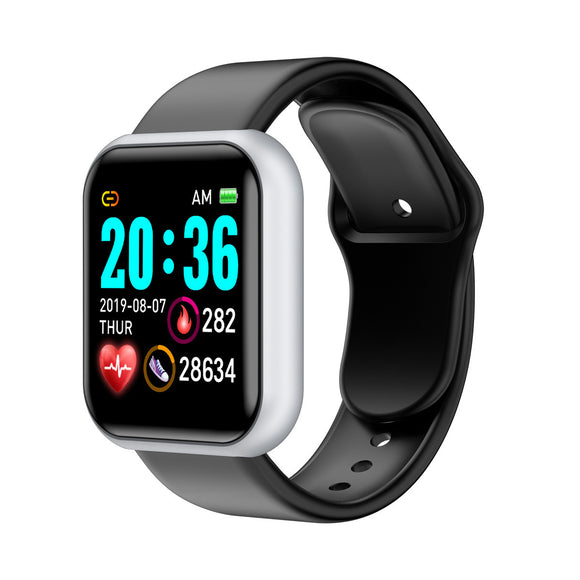 Compatible with iPhone, Y68 Color Screen, Heart Rate, Blood Pressure, Blood Oxygen, Smart Bracelet