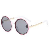 Children’s Vintage Round Sunglasses with Wave Frame