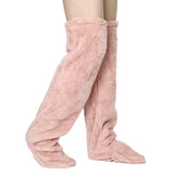 Solid Color Goose Down Leg Winter Socks