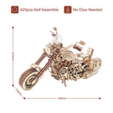 Robotime Rokr Cruiser Motorcycle, DIY Wooden Model LK504