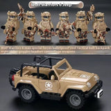 Military Building Blocks Doll, Assembled Desert Army