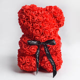 Valentine's Day Gift Rose Bear, Eternal Flower Rose Teddy Bear, PE Foam Toy for New Year's Eve