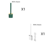 Creative Wall-mounted Soft Brush with Cover for Toilet Washing
