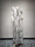 Muslim Female Hui Print Dress Robe