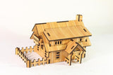 Wooden 3D Stereo Puzzle, Small House Building Assembly Model, DIY Ornaments