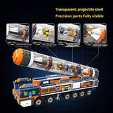 Premium Military Helicopter, Tank & Space Missile Carrier Building Block Collector Set (Display Model, Non-flying)