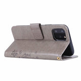 Butterfly Embossed Leather Flip Cover Protective Phone Case