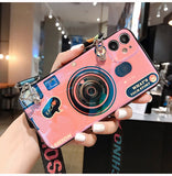 Retro Camera Phone Case with Wrist Strap Lanyard