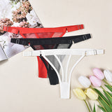 Fishnet Low Waist, Adjustable Pant Belt, T-back Shorts, Women's Fashion